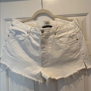 Citizens Of Humanity Annabelle White Long Relaxed Jean Shorts